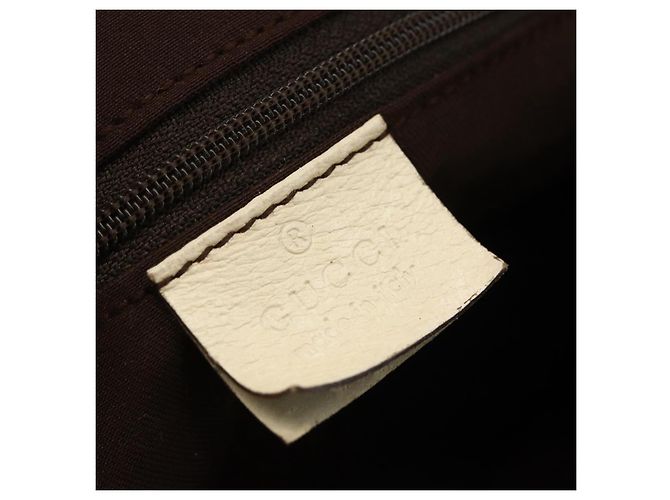 Borsa a mano in tela GG Gucci Beige Oro 121023 Auth 174123 - vista 14