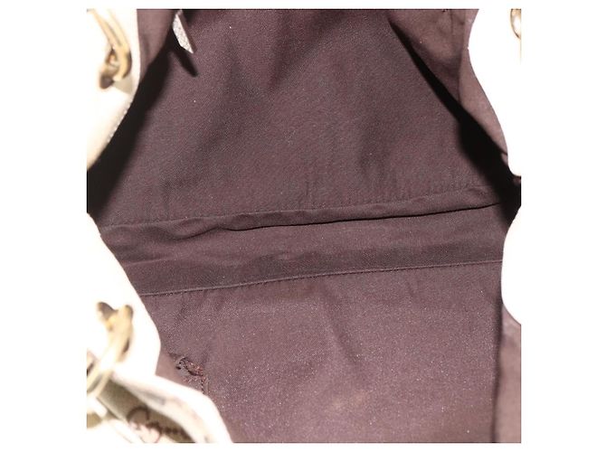 Borsa a mano in tela GG Gucci Beige Oro 121023 Auth 174123 - vista 15