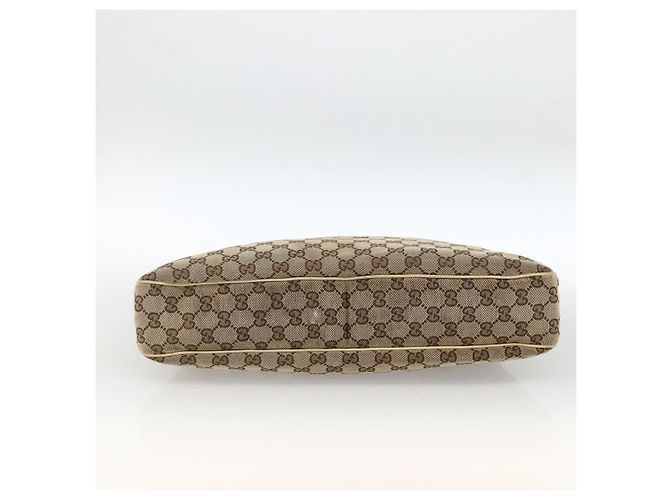 Borsa a mano in tela GG Gucci Beige Oro 121023 Auth 174123 - vista 9