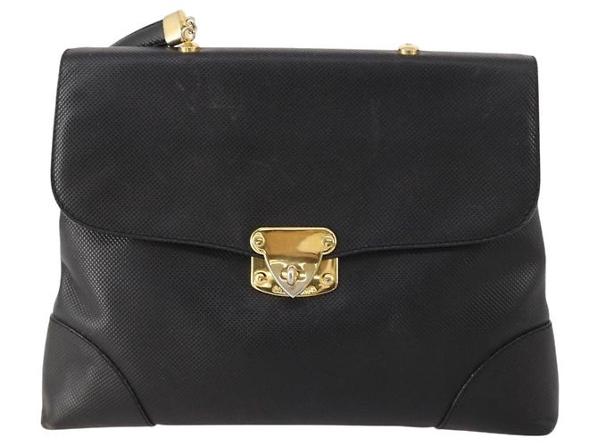BOTTEGA VENETA Borsa a mano in pelle nera e oro Auth ti3770 Nero D'oro - vista 13