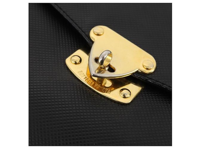 BOTTEGA VENETA Borsa a mano in pelle nera e oro Auth ti3770 Nero D'oro - vista 18