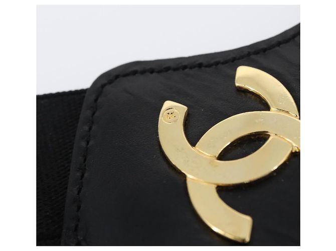 CHANEL Bretelle in tela nera CC Auth 173409V Nero - vista 10
