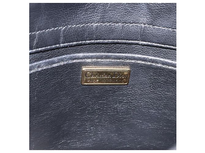 Borsa a Spalla Christian Dior in Pelle Nera Oro Auth 174078 Nero D'oro - vista 16