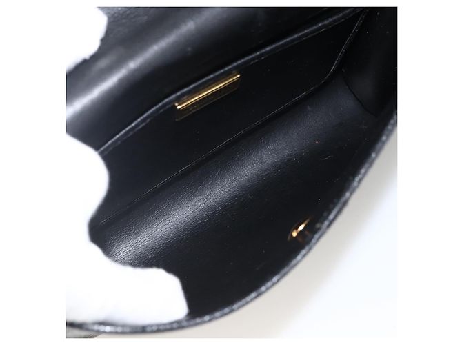 Borsa a Spalla Christian Dior in Pelle Nera Oro Auth 174078 Nero D'oro - vista 17