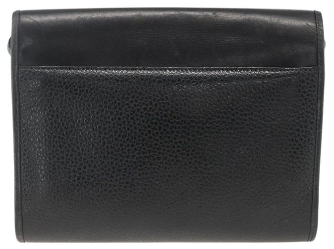 Borsa a Spalla Christian Dior in Pelle Nera Oro Auth 174078 Nero D'oro - vista 3