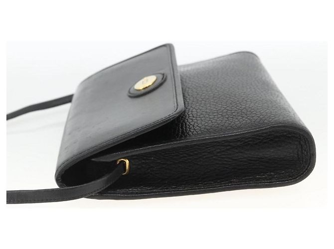 Borsa a Spalla Christian Dior in Pelle Nera Oro Auth 174078 Nero D'oro - vista 4