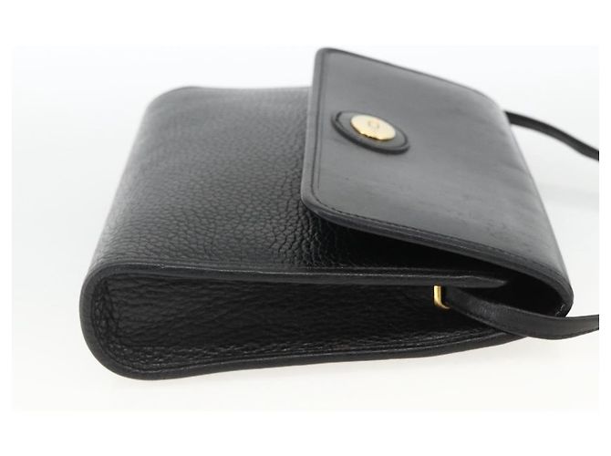 Borsa a Spalla Christian Dior in Pelle Nera Oro Auth 174078 Nero D'oro - vista 5