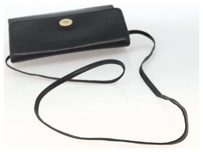 Borsa a Spalla Christian Dior in Pelle Nera Oro Auth 174078 Nero D'oro - vista 7
