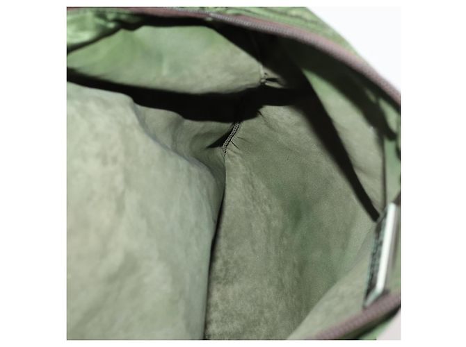 PRADA Schultertasche Nylon Grün Silber Authentisch fm5146 - Ansicht 18