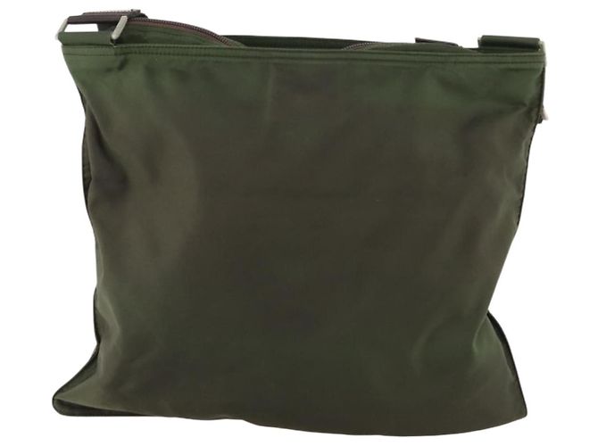 PRADA Schultertasche Nylon Grün Silber Authentisch fm5146 - Ansicht 2