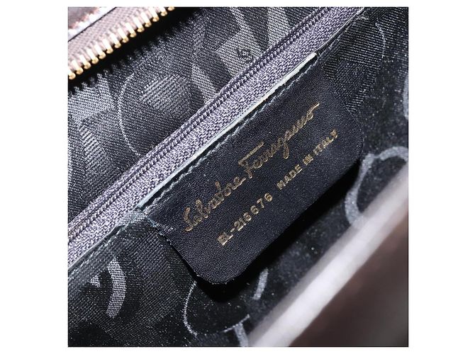 Borsa a Spalla Salvatore Ferragamo in Pelle Marrone Oro Auth ka3025 D'oro - vista 12