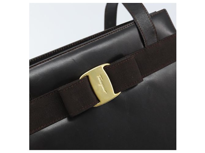 Borsa a Spalla Salvatore Ferragamo in Pelle Marrone Oro Auth ka3025 D'oro - vista 17
