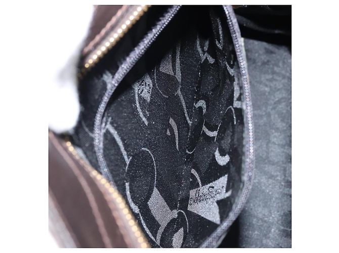Borsa a Spalla Salvatore Ferragamo in Pelle Marrone Oro Auth ka3025 D'oro - vista 21