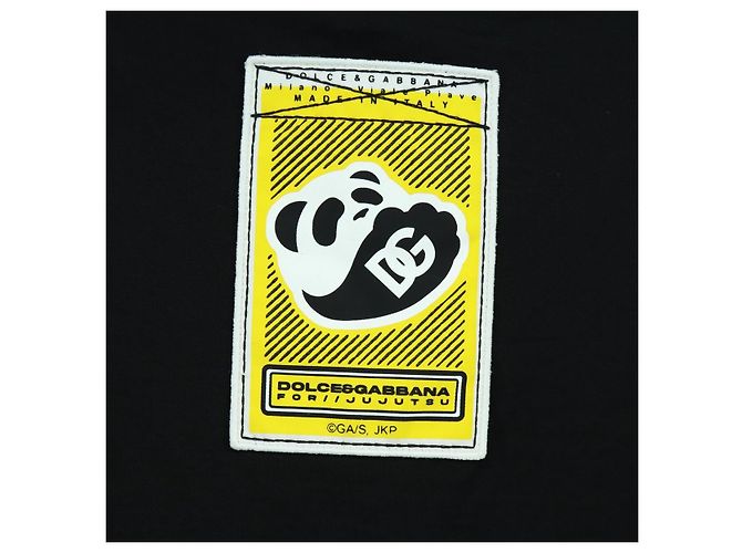 Dolce & Gabbana DOLCE&GABBANA D&G x Jujutsu Kaisen Camiseta Panda de Algodón Negra Auth 167054SM - vista 3