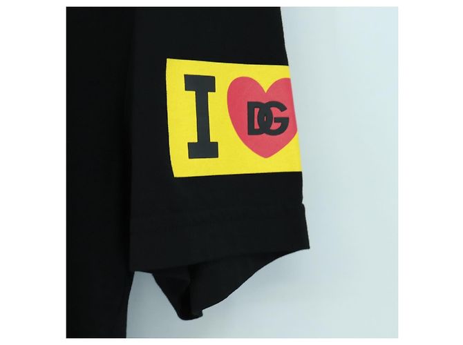 Dolce & Gabbana DOLCE&GABBANA D&G x Jujutsu Kaisen Camiseta Panda de Algodón Negra Auth 167054SM - vista 5