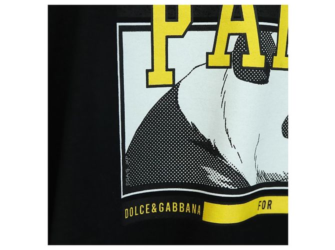 Dolce & Gabbana DOLCE&GABBANA D&G x Jujutsu Kaisen Camiseta Panda de Algodón Negra Auth 167054SM - vista 9