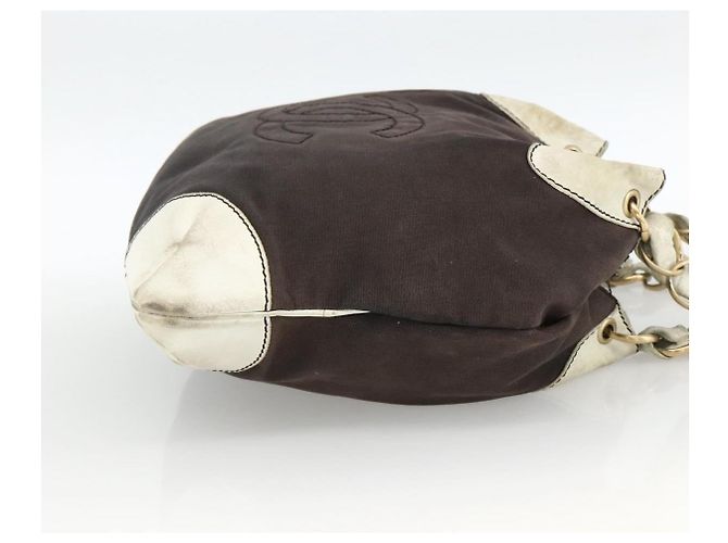 CHANEL COCO Borsa a Spalla con Catena in Tela Nera Oro CC Auth BA10872 Nero D'oro - vista 4