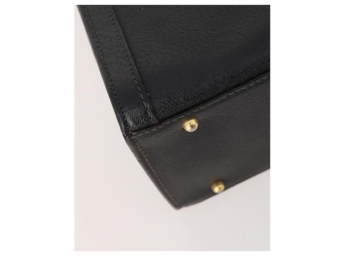 Borsa a mano in pelle Gucci Bamboo nera e oro 002 123 0260 Auth 172866 Nero D'oro - vista 13