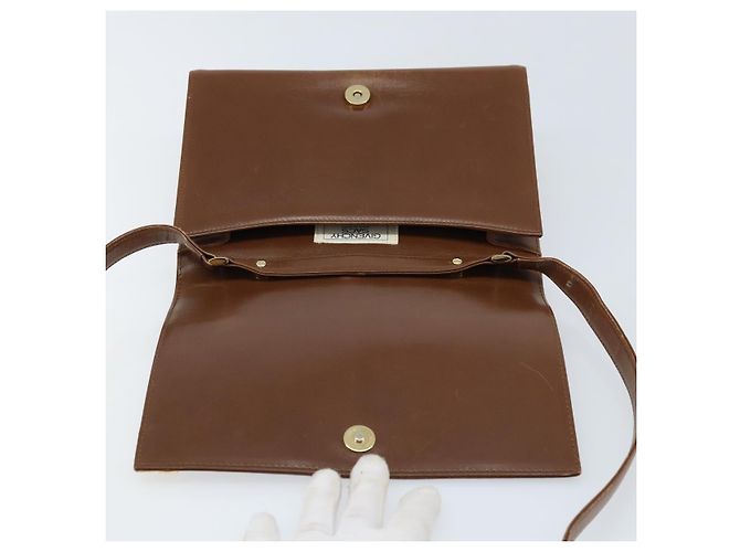 Borsa a Spalla GIVENCHY in Pelle Marrone Oro Auth bs33714 D'oro - vista 10