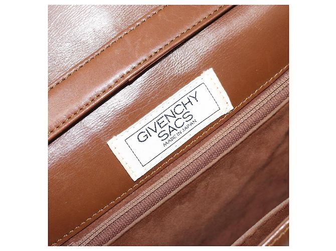 Borsa a Spalla GIVENCHY in Pelle Marrone Oro Auth bs33714 D'oro - vista 11