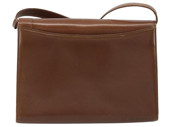 Borsa a Spalla GIVENCHY in Pelle Marrone Oro Auth bs33714 D'oro - vista 2