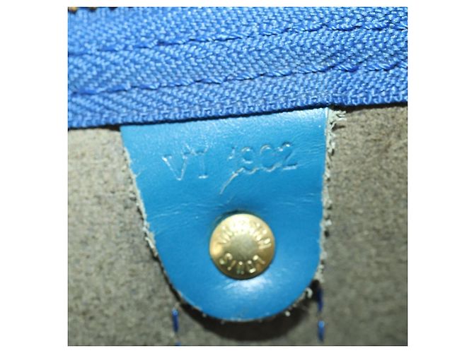 LOUIS VUITTON Epi Keepall 45 Borsa Boston Blu M42975 LV Auth 168373 - vista 12