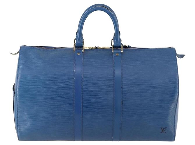 LOUIS VUITTON Epi Keepall 45 Borsa Boston Blu M42975 LV Auth 168373 - vista 2