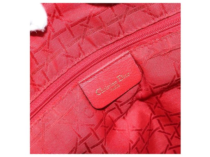 Christian Dior Borsa Lady Dior in nylon rosa e oro Auth 173806 D'oro - vista 16