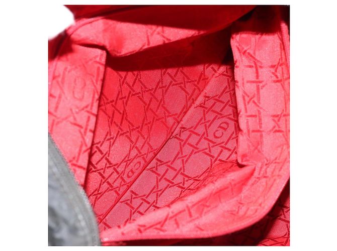 Christian Dior Borsa Lady Dior in nylon rosa e oro Auth 173806 D'oro - vista 21