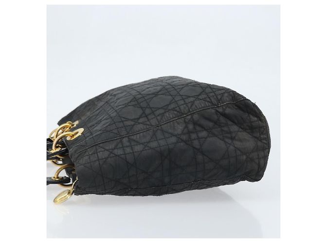 Christian Dior Borsa Lady Dior in nylon rosa e oro Auth 173806 D'oro - vista 5