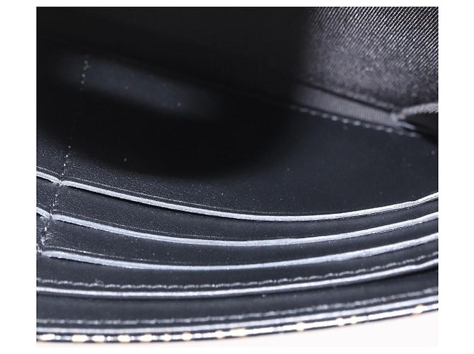 CHANEL 2.55 Cartera Larga Croco Grabada Negra Dorada CC Auth 172450SAV Negro Dorado - vista 25