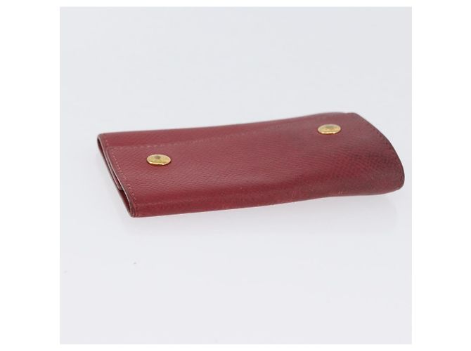 Hermès Portafoglio HERMES in pelle 2 pezzi Rosso Rosa Auth bs33530 - vue 14