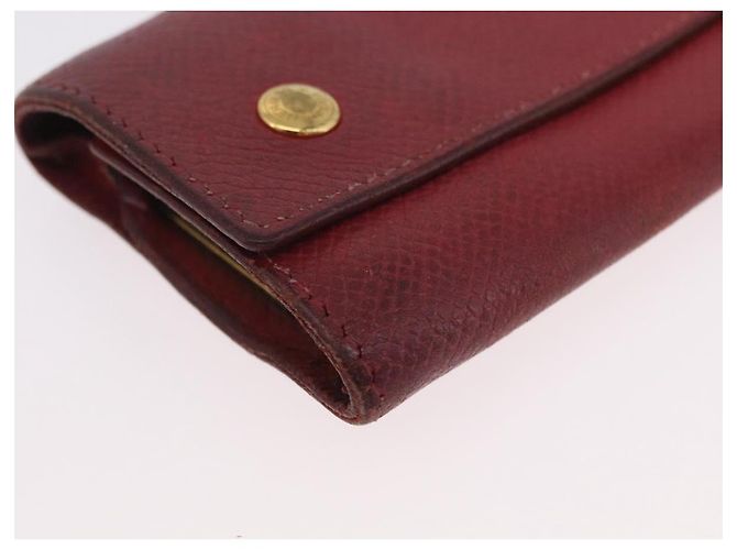 Hermès Portafoglio HERMES in pelle 2 pezzi Rosso Rosa Auth bs33530 - vue 16