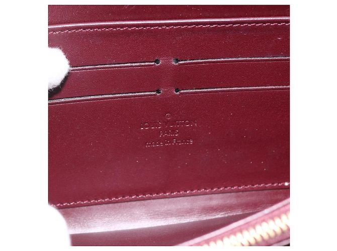 LOUIS VUITTON Monogram Vernis Zippy Long Wallet Rouge Favist M91536 Auth BA11335 - vista 10