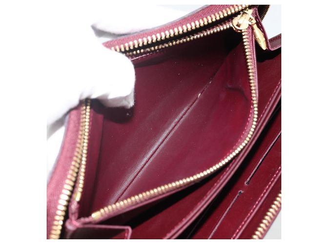 LOUIS VUITTON Monogram Vernis Zippy Long Wallet Rouge Favist M91536 Auth BA11335 - vista 11