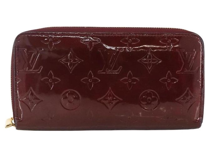 LOUIS VUITTON Monogram Vernis Zippy Long Wallet Rouge Favist M91536 Auth BA11335 - vista 13