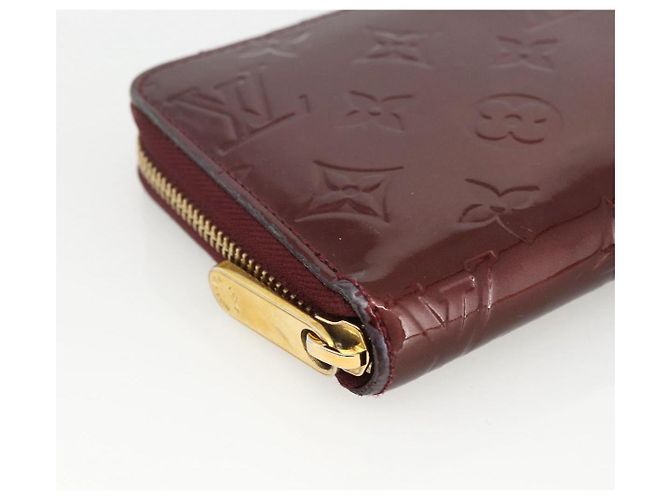 LOUIS VUITTON Monogram Vernis Zippy Long Wallet Rouge Favist M91536 Auth BA11335 - vista 14