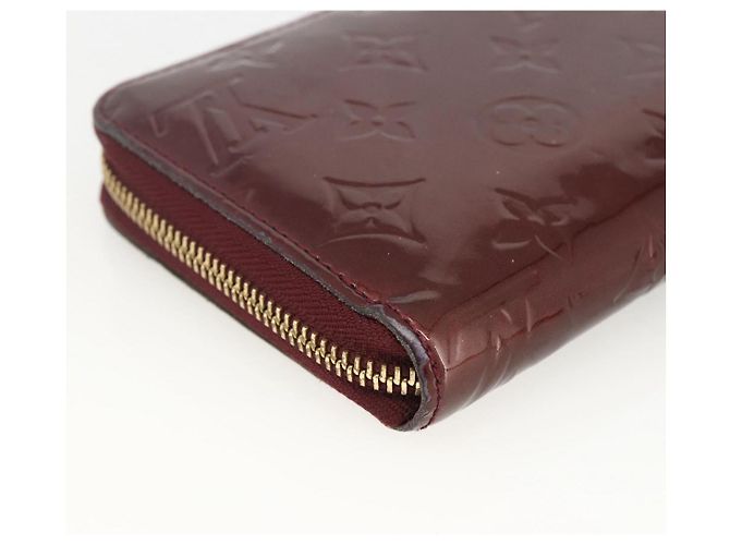 LOUIS VUITTON Monogram Vernis Zippy Long Wallet Rouge Favist M91536 Auth BA11335 - vista 16
