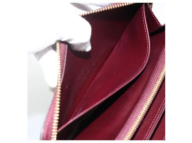 LOUIS VUITTON Monogram Vernis Zippy Long Wallet Rouge Favist M91536 Auth BA11335 - vista 17