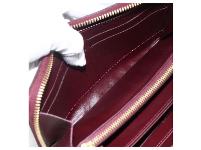 LOUIS VUITTON Monogram Vernis Zippy Long Wallet Rouge Favist M91536 Auth BA11335 - vista 18