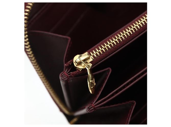 LOUIS VUITTON Monogram Vernis Zippy Long Wallet Rouge Favist M91536 Auth BA11335 - vista 19