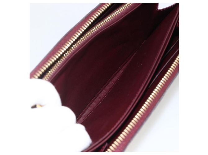 LOUIS VUITTON Monogram Vernis Zippy Long Wallet Rouge Favist M91536 Auth BA11335 - vista 20