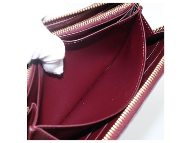 LOUIS VUITTON Monogram Vernis Zippy Long Wallet Rouge Favist M91536 Auth BA11335 - vista 21
