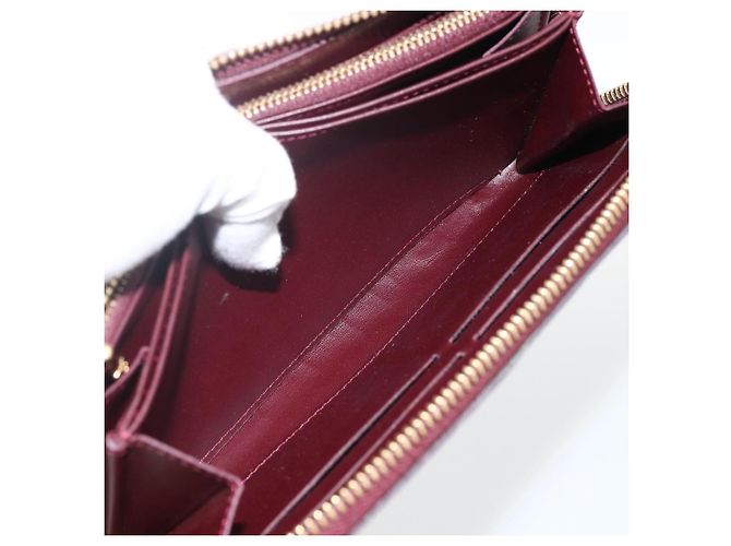 LOUIS VUITTON Monogram Vernis Zippy Long Wallet Rouge Favist M91536 Auth BA11335 - vista 22