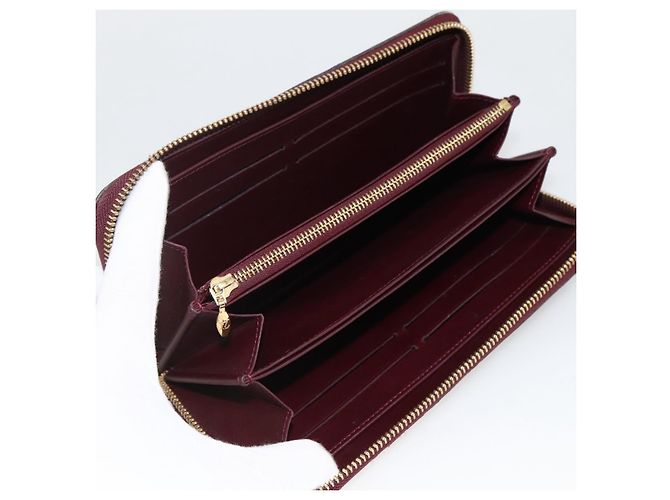 LOUIS VUITTON Monogram Vernis Zippy Long Wallet Rouge Favist M91536 Auth BA11335 - vista 9