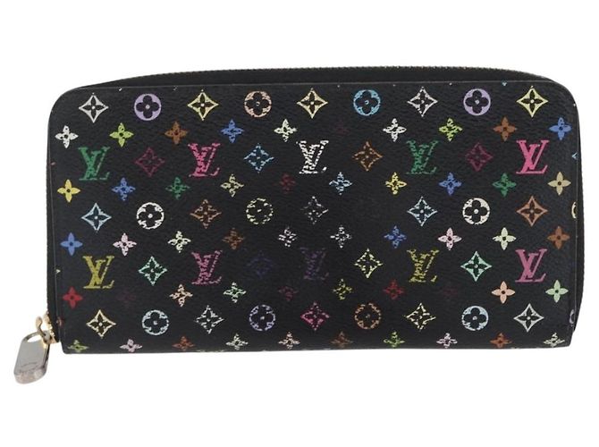 LOUIS VUITTON Multicolor Zippy Wallet Long Wallet Black M60243 LV Auth BA11010 - view 13
