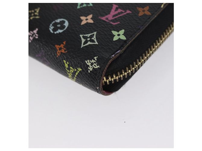 LOUIS VUITTON Multicolor Zippy Wallet Long Wallet Black M60243 LV Auth BA11010 - view 14