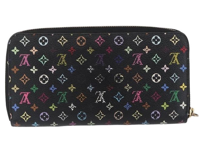 LOUIS VUITTON Multicolor Zippy Wallet Long Wallet Black M60243 LV Auth BA11010 - view 2