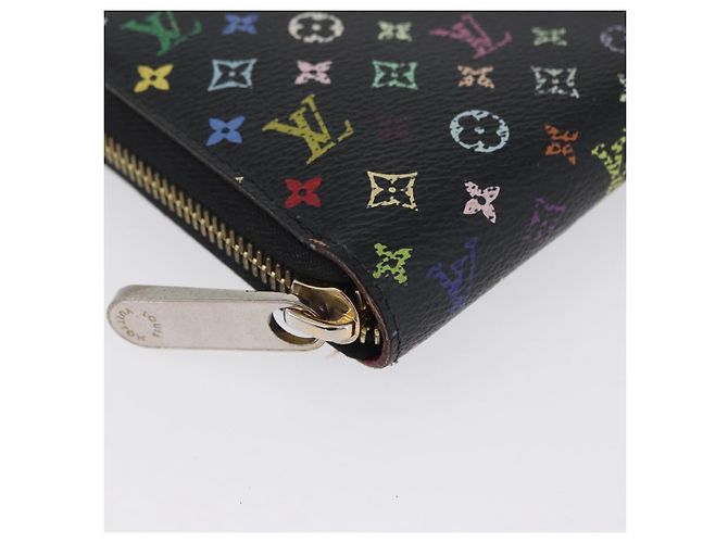 LOUIS VUITTON Multicolor Zippy Wallet Long Wallet Black M60243 LV Auth BA11010 - view 7