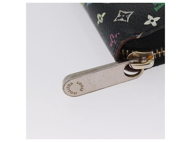 LOUIS VUITTON Multicolor Zippy Wallet Long Wallet Black M60243 LV Auth BA11010 - view 8